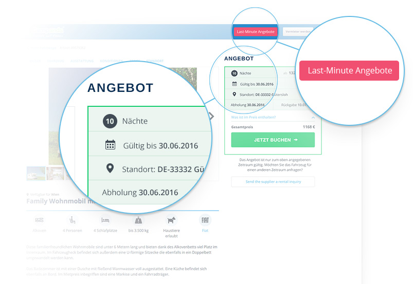 Saisonpreise und Last-Minute-Angebote